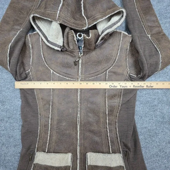 KUHL Dani Sherpa Jacket Women's Medium Brown Zip Heavy Outdoors - Picture 13 of 16